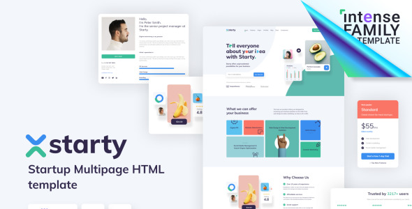 шаблон веб-сайта IT-стартапа