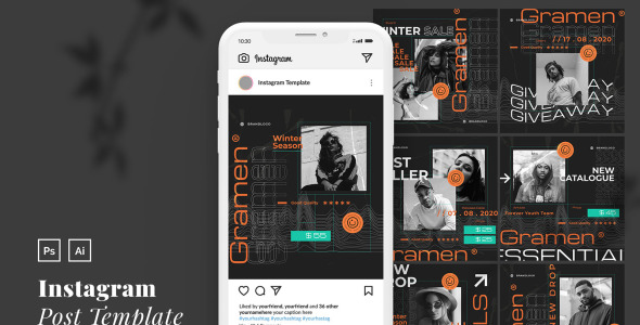 Шаблон для соцсетей на тему графика