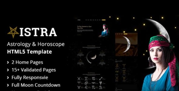 универсальный шаблон сайта astrology &amp; horoscope html 5