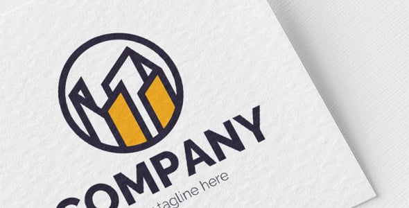 Шаблон логотипа на тему графика