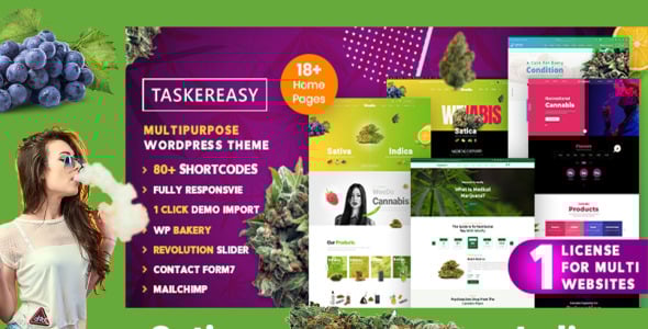 taskereasy cannabis многофункциональная тема wordpress