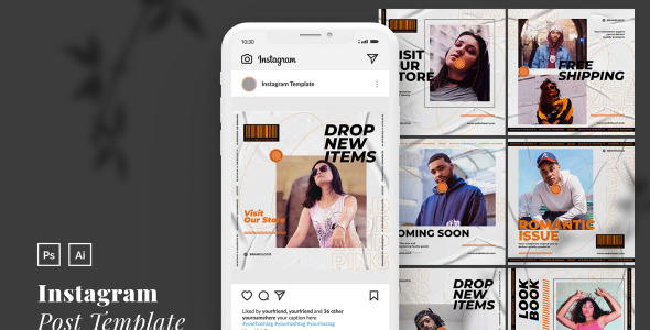 Шаблон для соцсетей на тему графика