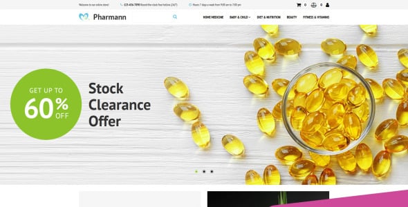 Drug Store MotoCMS Ecommerce Template