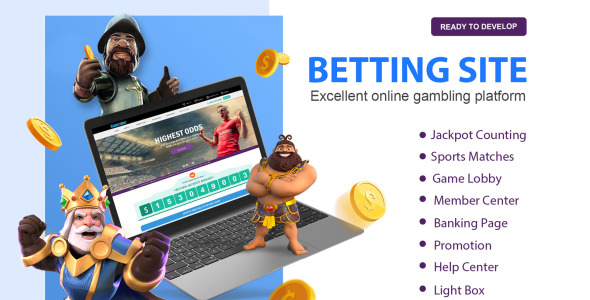 модный шаблон сайта азартных игр и ставок