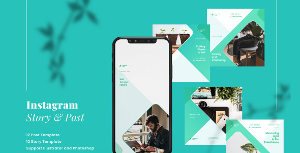 Шаблон для соцсетей на тему графика
