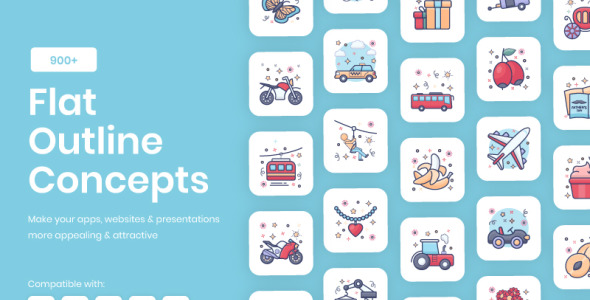 Набор иконок на тему графика