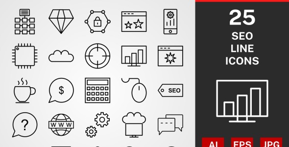 Набор иконок на тему графика