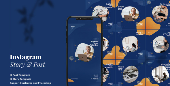 Шаблон для соцсетей на тему графика