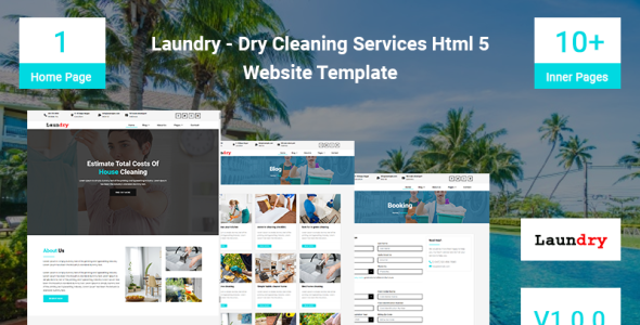 Dry Cleaning Services Html 5 Website Template