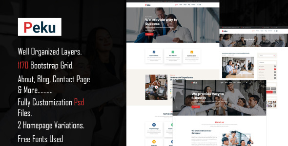 Адаптивный PSD шаблон на тему агентство недвижимости