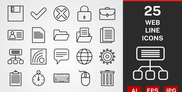 Набор иконок на тему графика