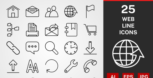 Набор иконок на тему графика