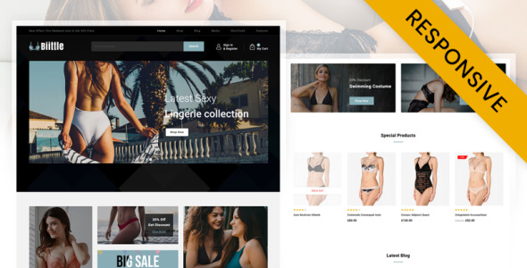 тема магазина нижнего белья woocommerce