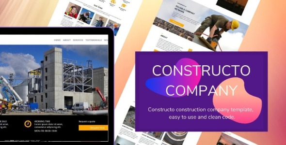 Constructo Landing Page Template