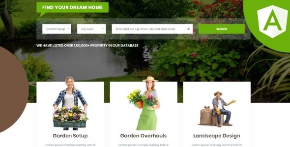 Gardening &amp; Plantation Angular Website Template
