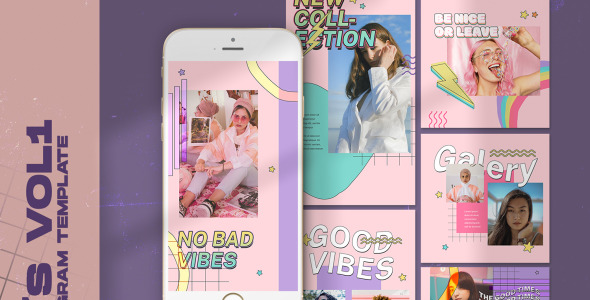 Шаблон для соцсетей на тему графика