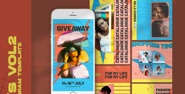 Шаблон для соцсетей на тему графика