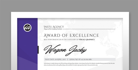 Шаблон сертификата на тему графика