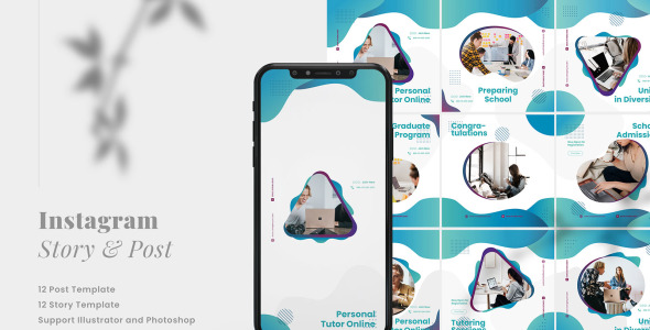 Шаблон для соцсетей на тему графика