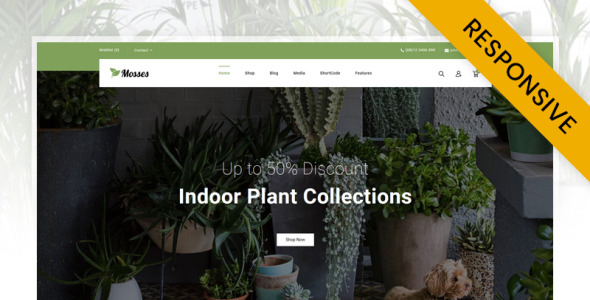 тема магазина садовых растений woocommerce
