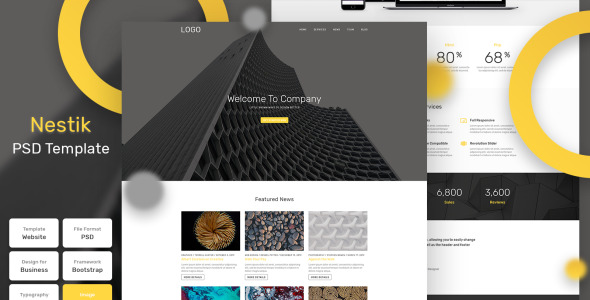 PSD шаблон на тему графика