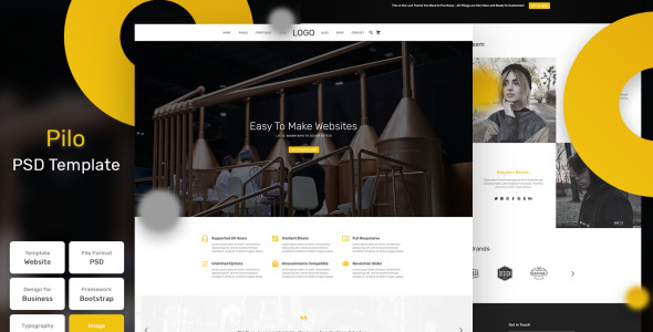 PSD шаблон на тему графика