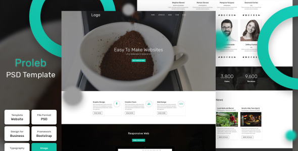 PSD шаблон на тему графика