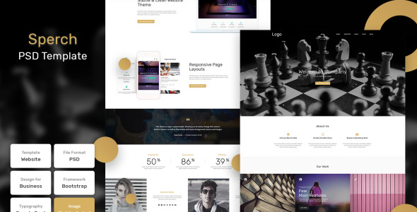 PSD шаблон на тему графика