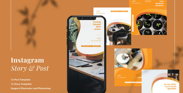 Шаблон для соцсетей на тему графика