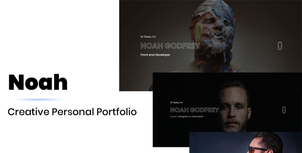 креативный шаблон целевой страницы личного портфолио