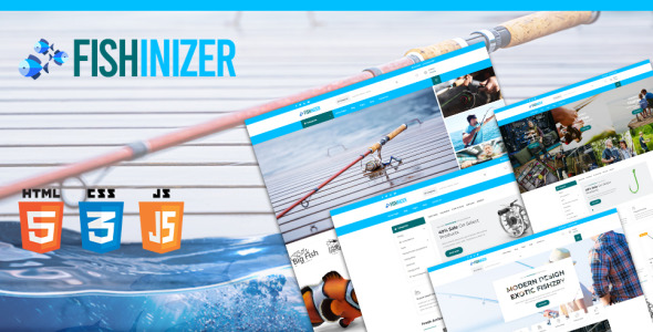 рыболовные и морские аксессуары html5 шаблон сайта