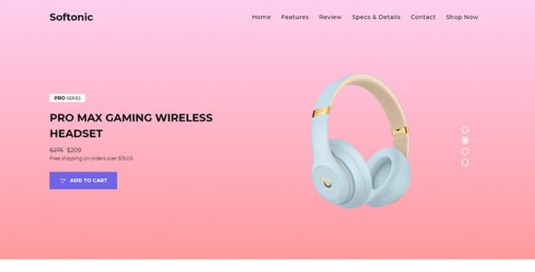 шаблон целевой страницы запуска продукта