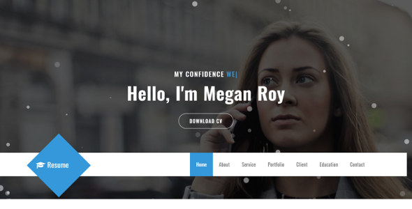 шаблон целевой страницы cv html5