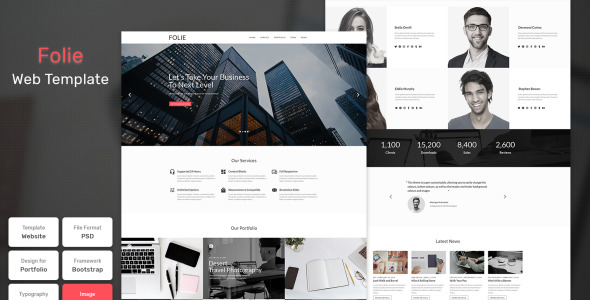 PSD шаблон на тему графика