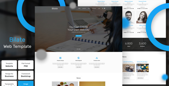 PSD шаблон на тему графика