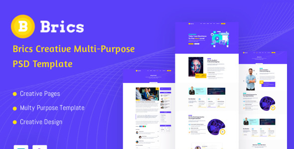 Адаптивный PSD шаблон на тему бизнес и услуги