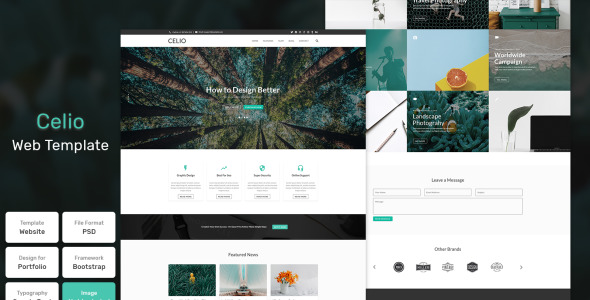 PSD шаблон на тему графика