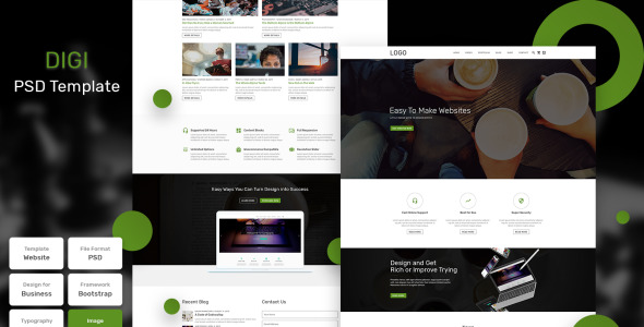 PSD шаблон на тему графика