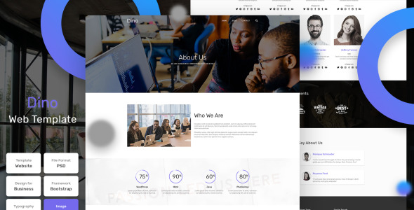 PSD шаблон на тему графика