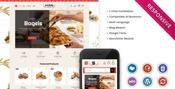 The Bakery Store Responsive WooCommerce Theme