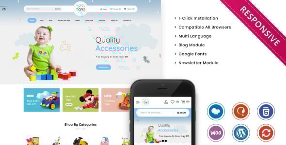 тема mega kids fashion store woocommerce