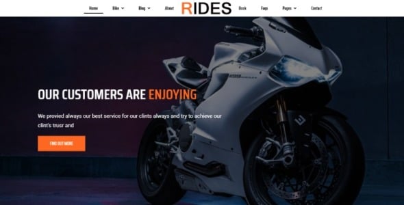 Bike Rental Booking Website Template