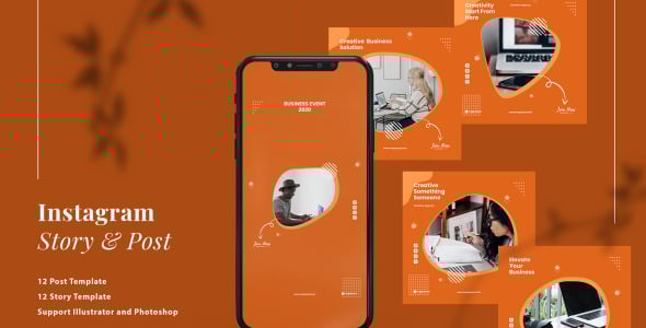 Шаблон для соцсетей на тему графика