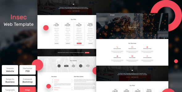 PSD шаблон на тему графика