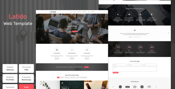 PSD шаблон на тему графика