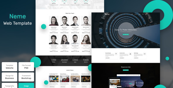 PSD шаблон на тему графика