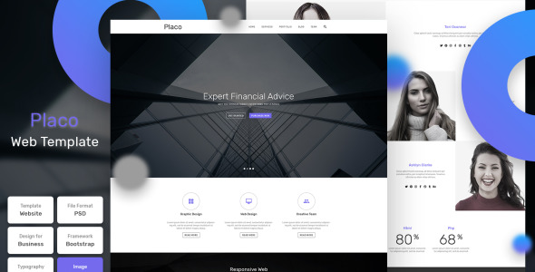 PSD шаблон на тему графика