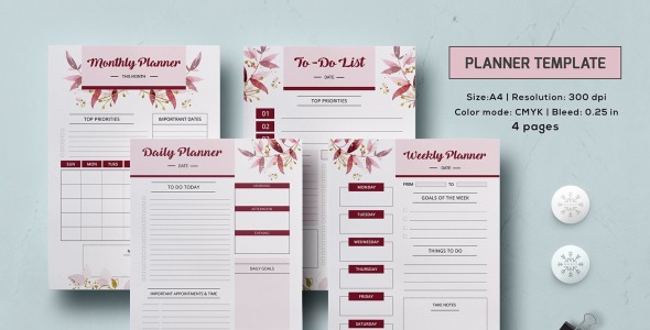 Planner на тему графика