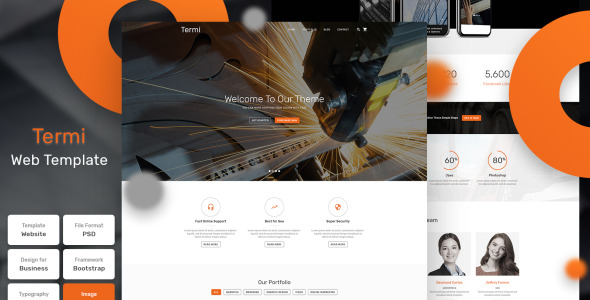 PSD шаблон на тему графика