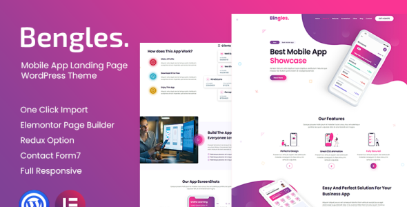 мобильное приложение целевая страница wordpress тема